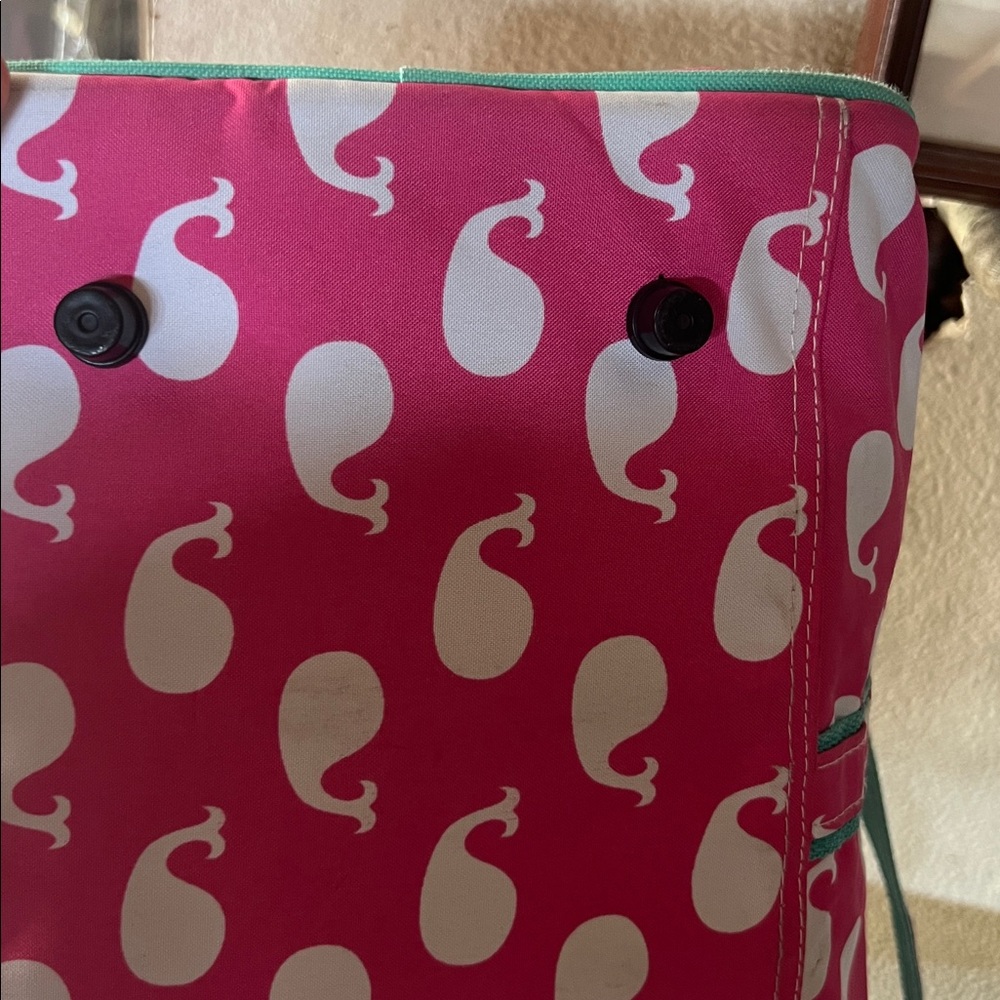 Pink and White Whale Print Duffel Bag‎ “GRAMMIE” - Picture 6 of 15